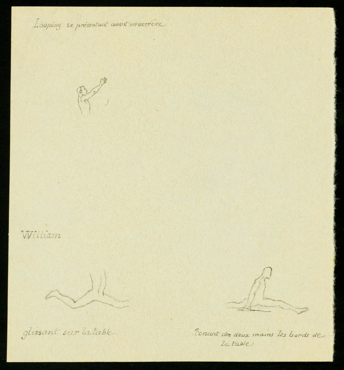 partie d'un ensemble de dessins Looping se présentant avant un exercice 1968.102.3500 Photo Mucem