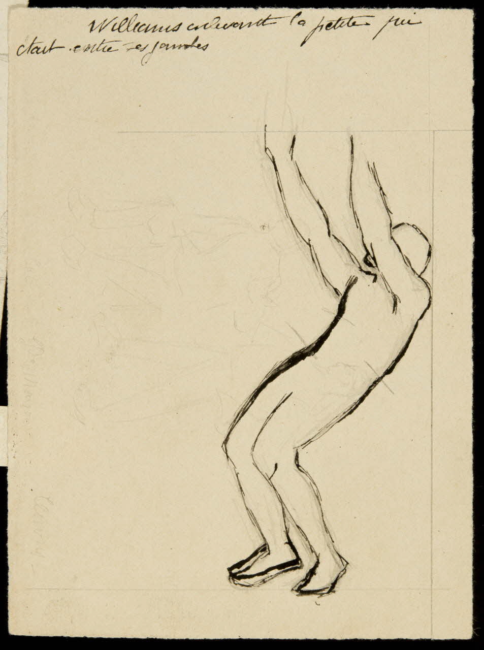 partie d'un ensemble de dessins Williams elevant la petite qui était entre ses jambes 1968.102.3501.2 Photo Mucem