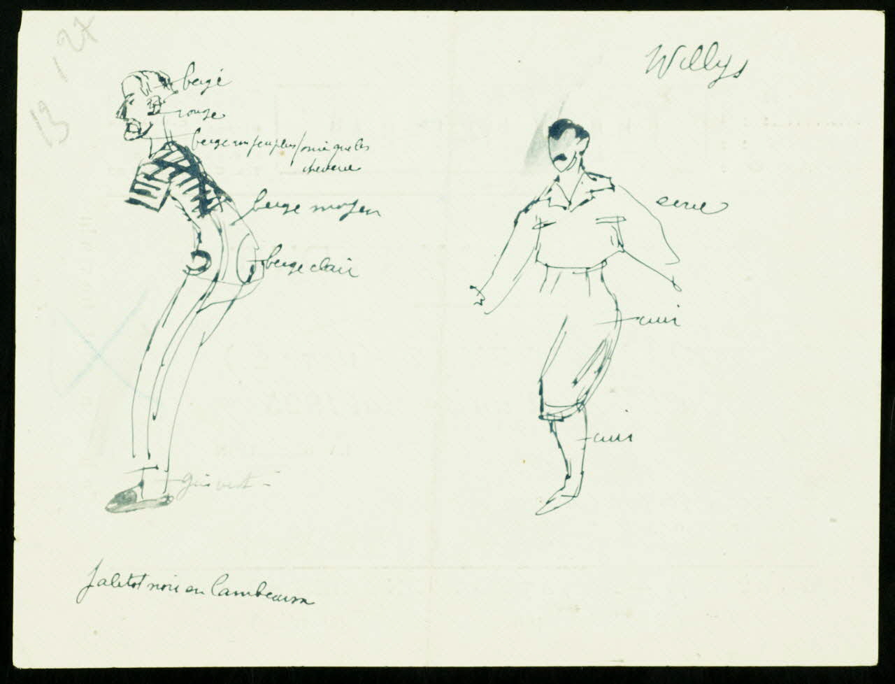 partie d'un ensemble de dessins Willys 1968.102.3502 Photo Mucem