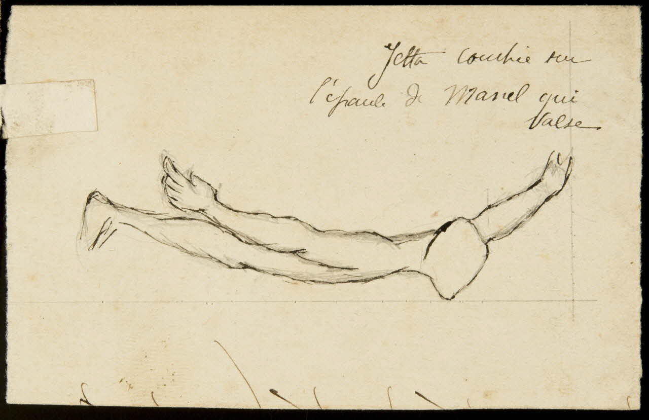 partie d'un ensemble de dessins Yetta couchée sur l'épaule de Manel qui valse 1968.102.3510.1 Photo Mucem