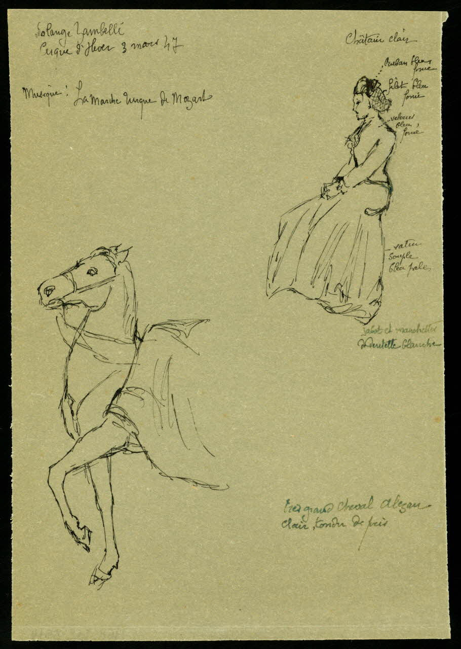 partie d'un ensemble de dessins Solange Zambelli 1968.102.3514 Photo Mucem