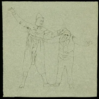 partie d'un ensemble de dessins Numéro de clowns 1968.102.3517 Photo Mucem