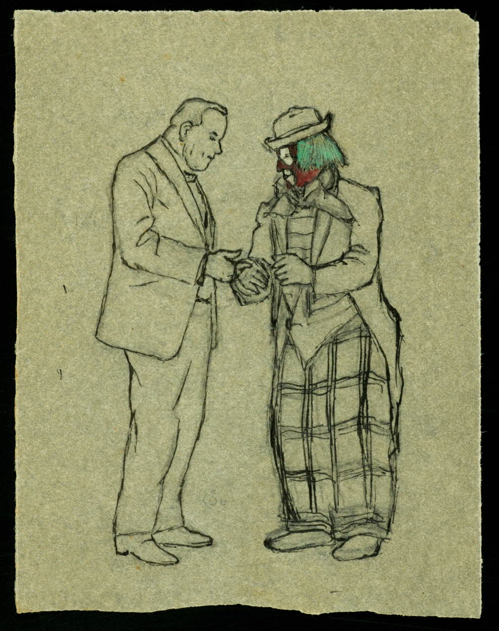 partie d'un ensemble de dessins Clown 1968.102.3518.1 Photo Mucem