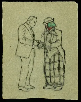 partie d'un ensemble de dessins Clown 1968.102.3518.1 Photo Mucem