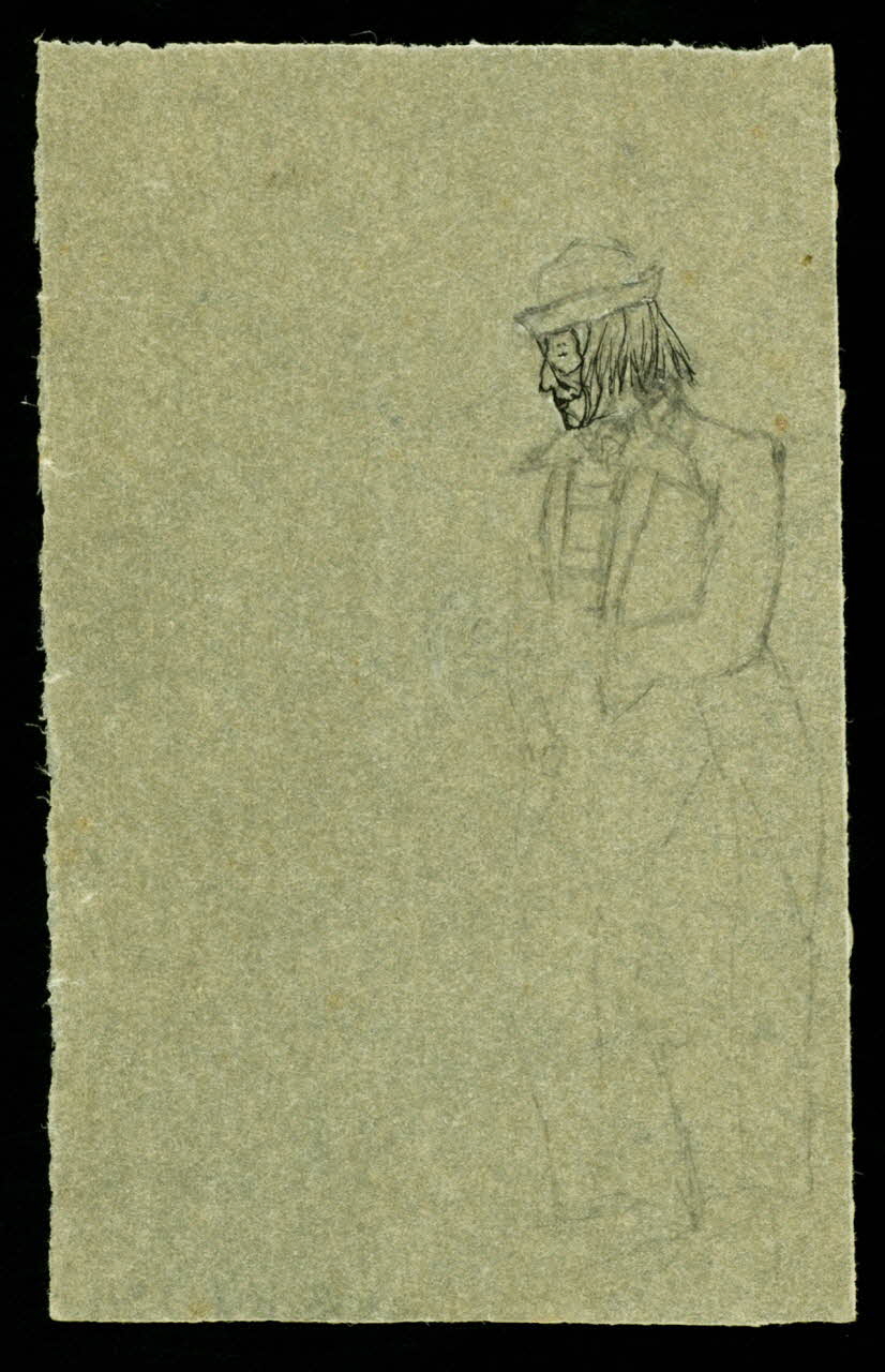 partie d'un ensemble de dessins Clown de profil 1968.102.3518.2 Photo Mucem