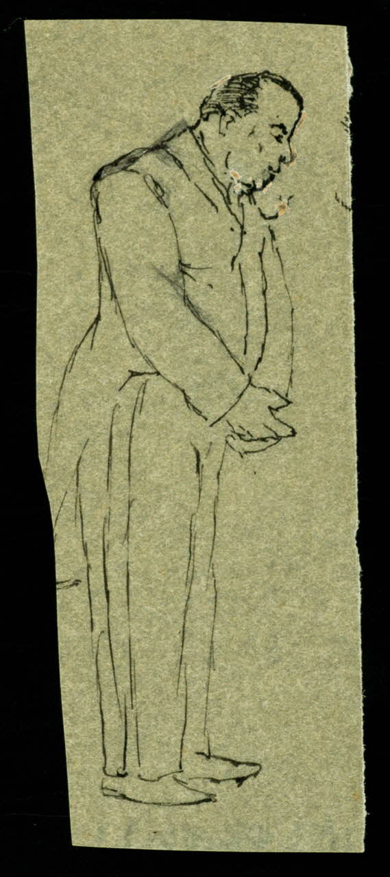 partie d'un ensemble de dessins Homme de profil 1968.102.3519.1 Photo Mucem