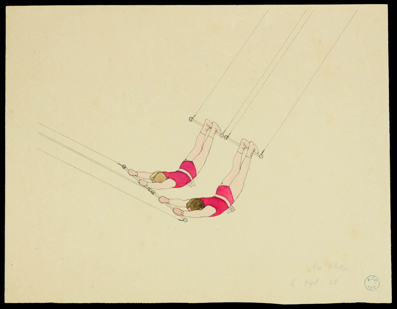 partie d'un ensemble de dessins Les Alex  6 sept. 08 1968.102.352 Photo Mucem