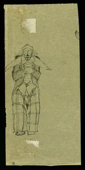 partie d'un ensemble de dessins Clown debout 1968.102.3520 Photo Mucem