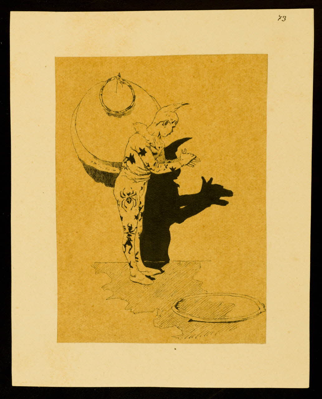 partie d'un ensemble de dessins Clown faisant des ombres chinoises 1968.102.3522.2 Photo Mucem