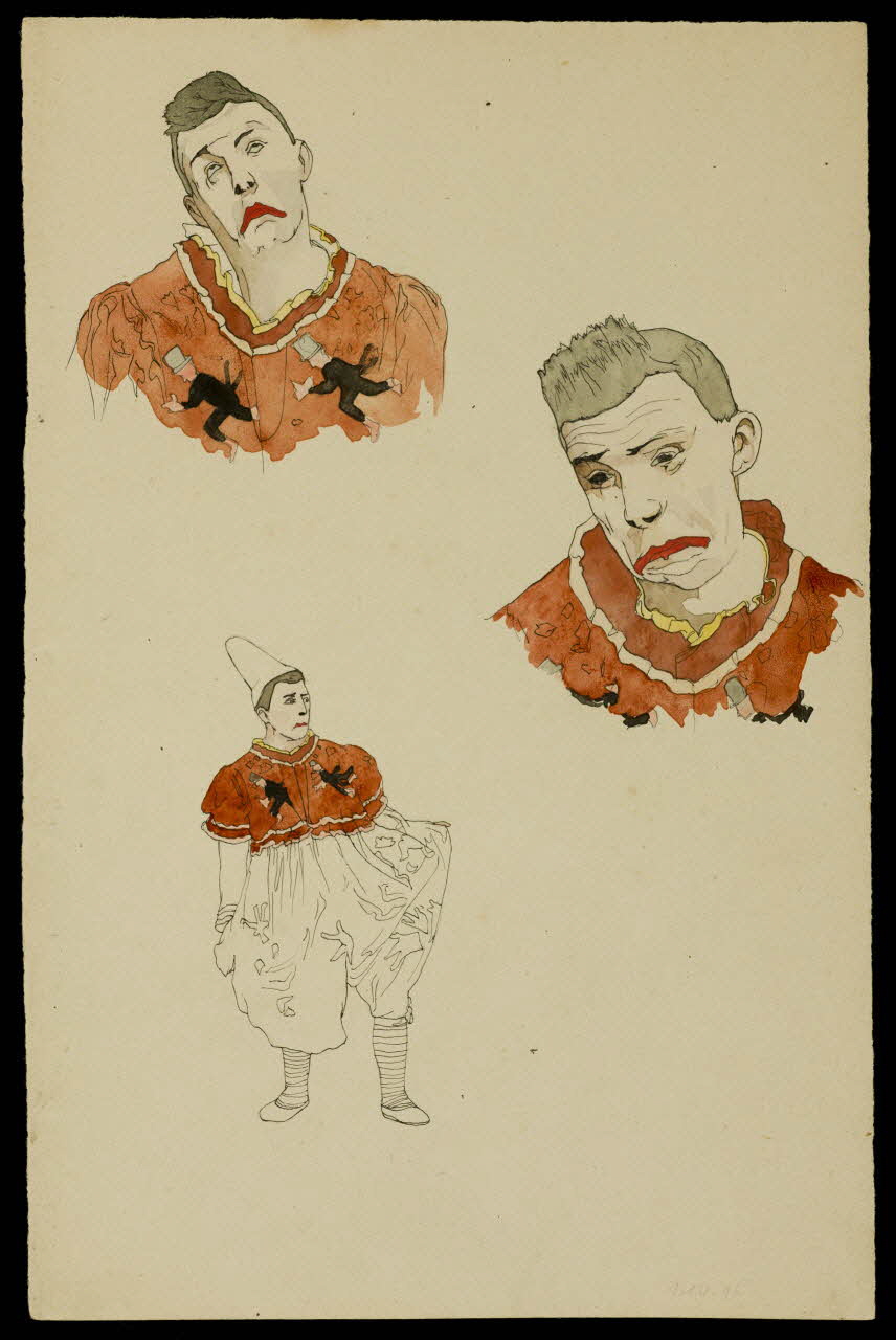 partie d'un ensemble de dessins Clown 1968.102.3524 Photo Mucem