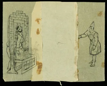 partie d'un ensemble de dessins Spectacle de Pierrot le clown 1968.102.3525 Photo Mucem