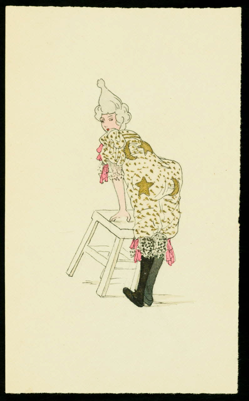 partie d'un ensemble de dessins Femme déguisée en représentation 1968.102.3527.1 Photo Mucem