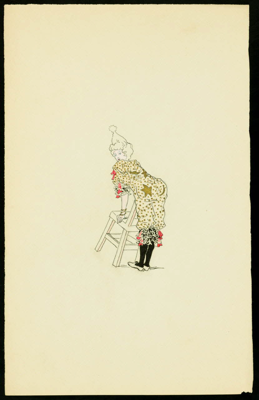 partie d'un ensemble de dessins Femme déguisée en représentation 1968.102.3527.2 Photo Mucem