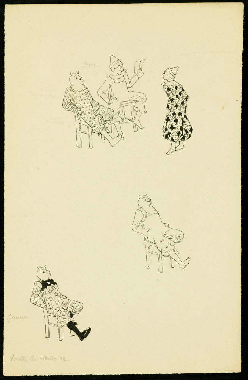 partie d'un ensemble de dessins Spectacle de clowns 1968.102.3528 Photo Mucem