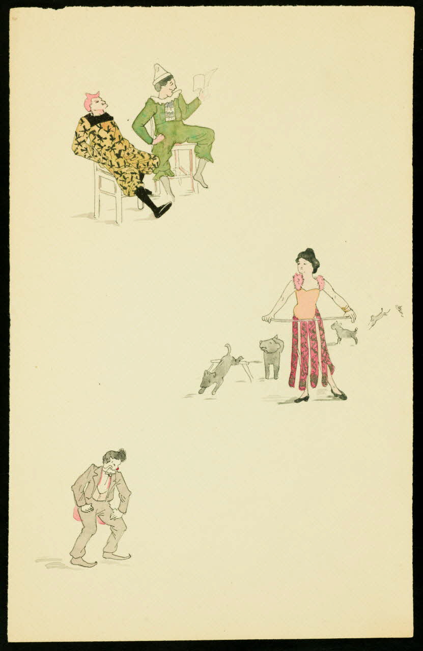 partie d'un ensemble de dessins Numéros de cirque 1968.102.3529 Photo Mucem