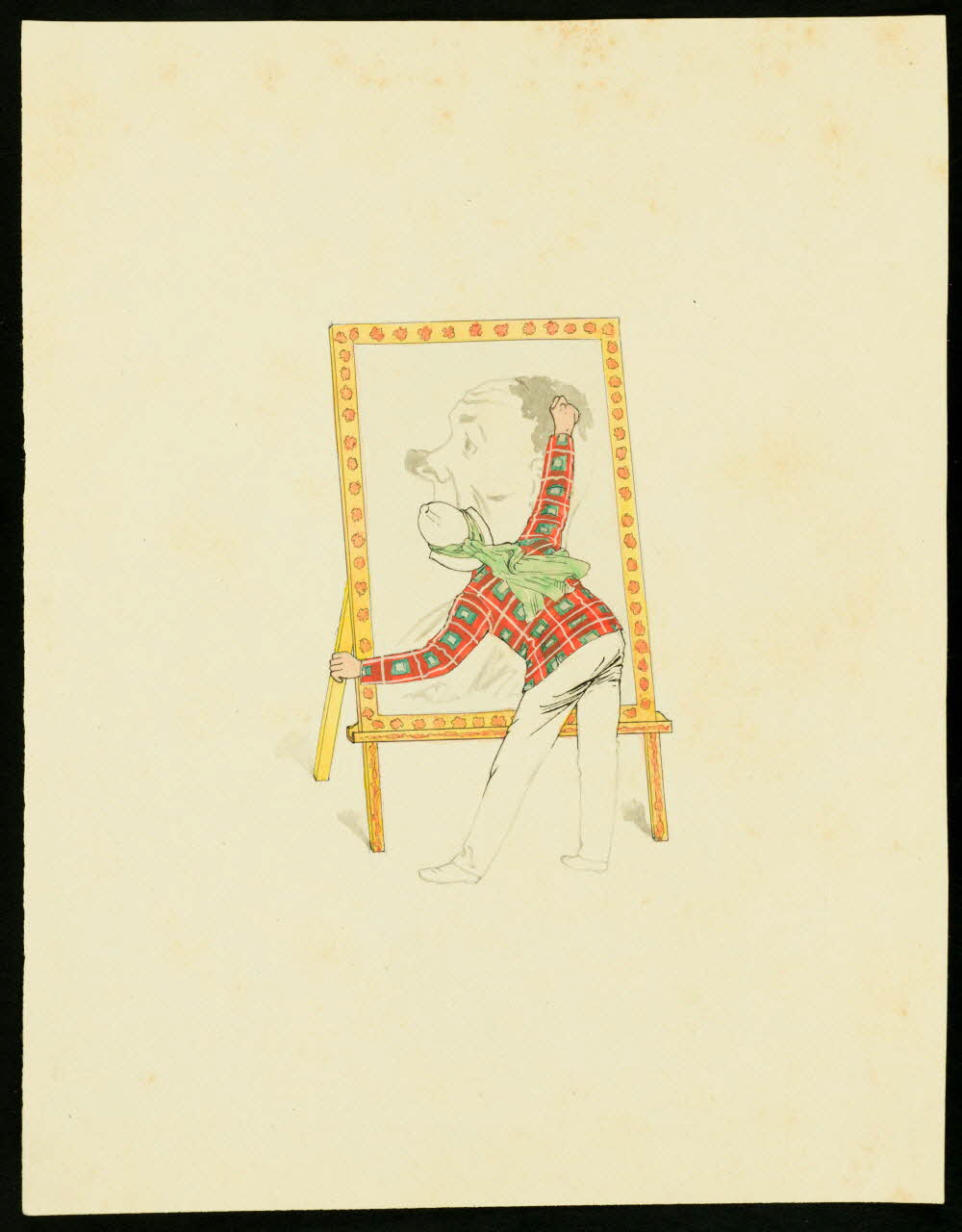 partie d'un ensemble de dessins Homme dessinant 1968.102.3530.2 Photo Mucem