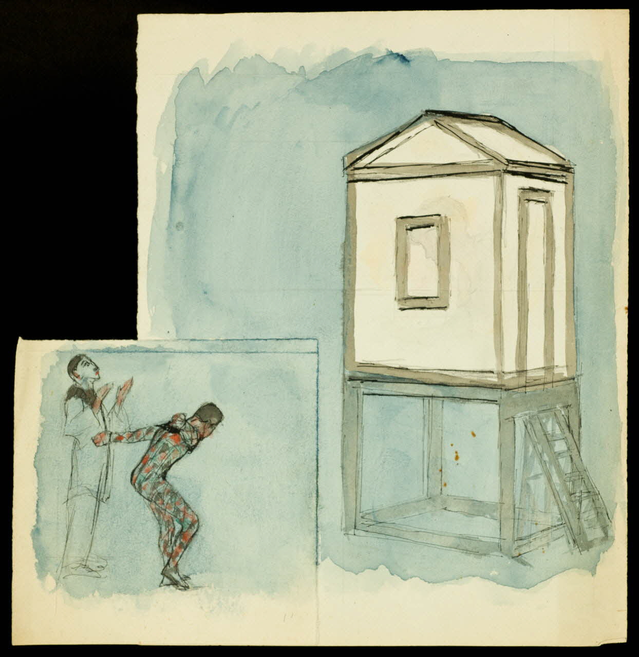 partie d'un ensemble de dessins Scène d'illusionnisme 1968.102.3531.1 Photo Mucem