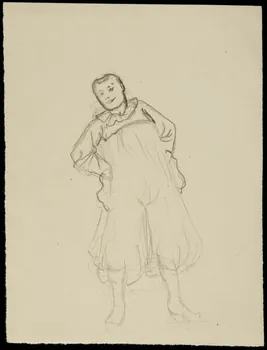 partie d'un ensemble de dessins Clown 1968.102.3532 Photo Mucem
