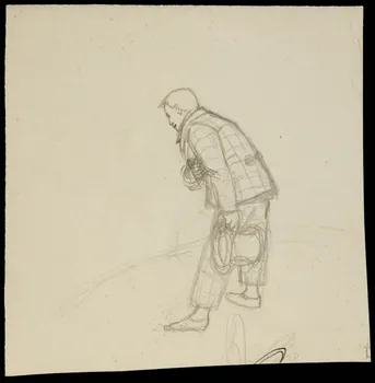 partie d'un ensemble de dessins Clown saluant 1968.102.3536  Photo Mucem
