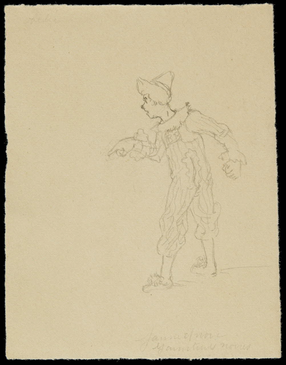 partie d'un ensemble de dessins Clown avec costume à rayures 1968.102.3537 Photo Mucem