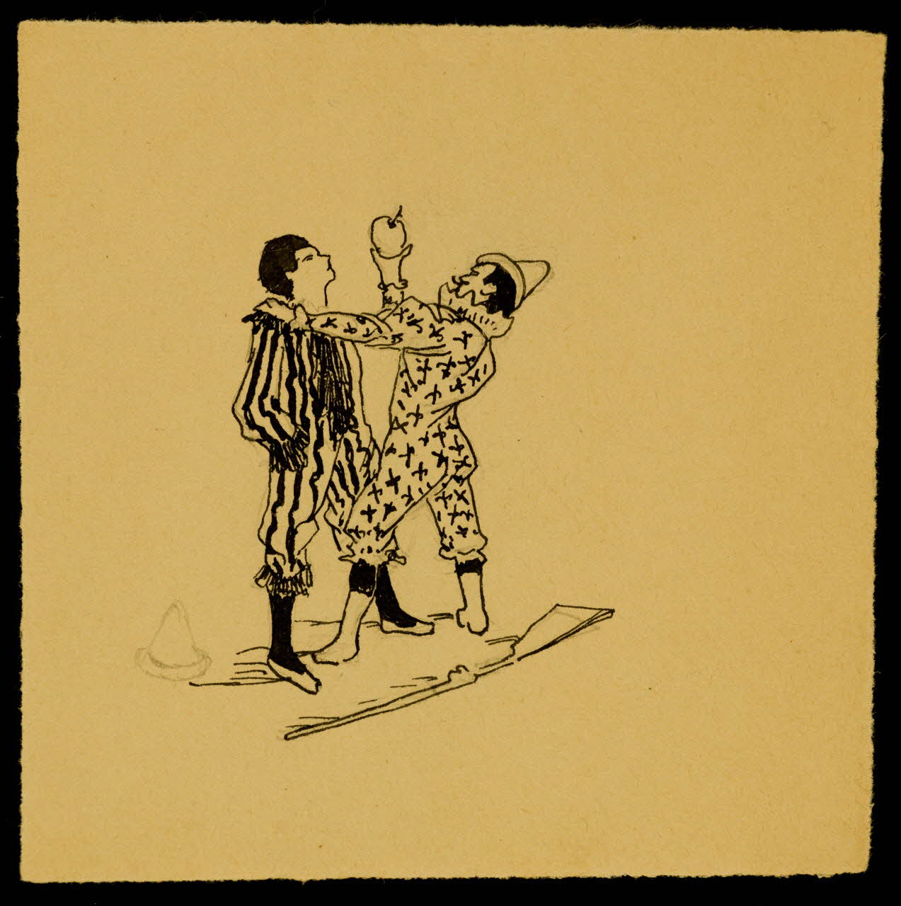 partie d'un ensemble de dessins Numéro de clowns 1968.102.3541 Photo Mucem