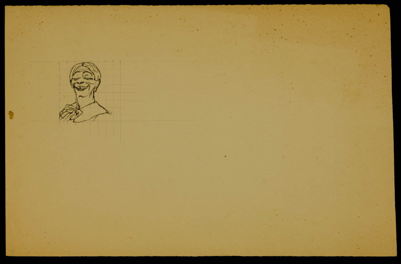 partie d'un ensemble de dessins Tête d'homme 1968.102.3545 Photo Mucem
