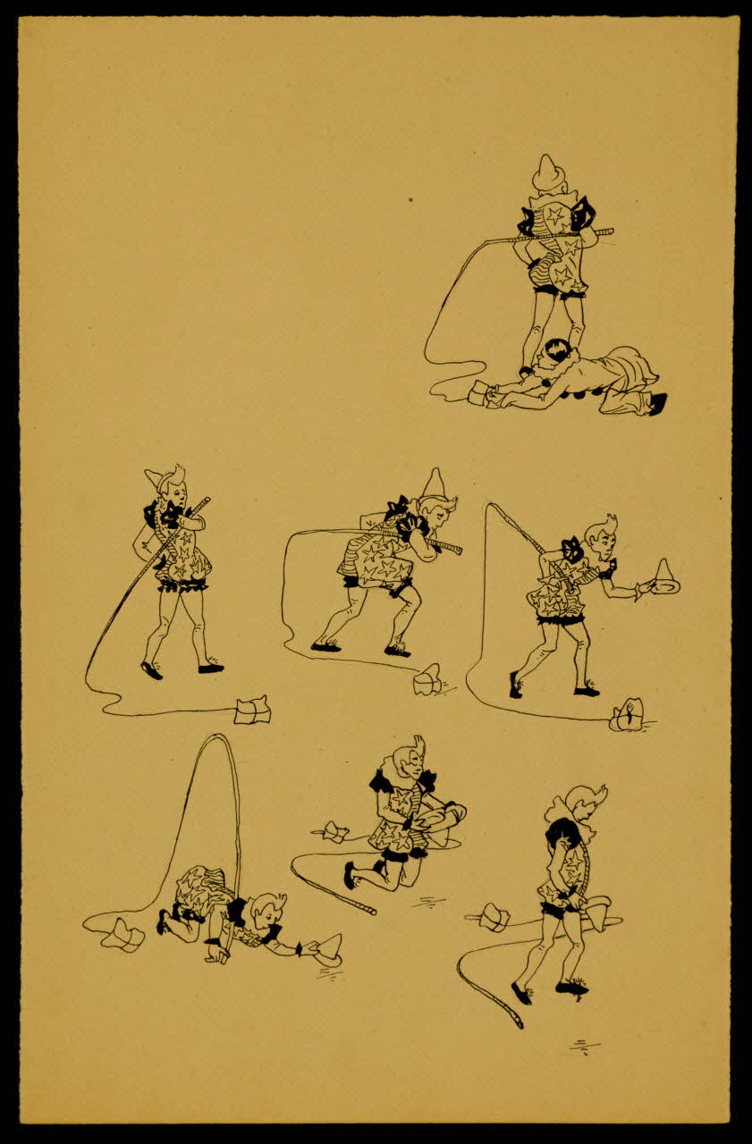 partie d'un ensemble de dessins Numéro de clown 1968.102.3546 Photo Mucem