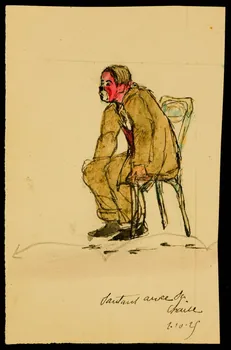 partie d'un ensemble de dessins Sautant avec sa  chaise 1968.102.3570 Photo Mucem
