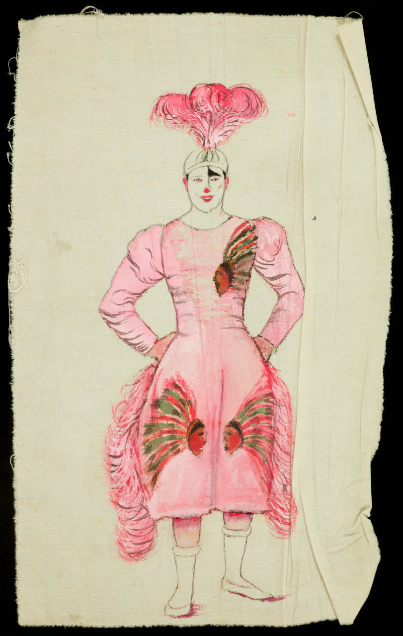 partie d'un ensemble de dessins Clown 1968.102.3585 Photo Mucem