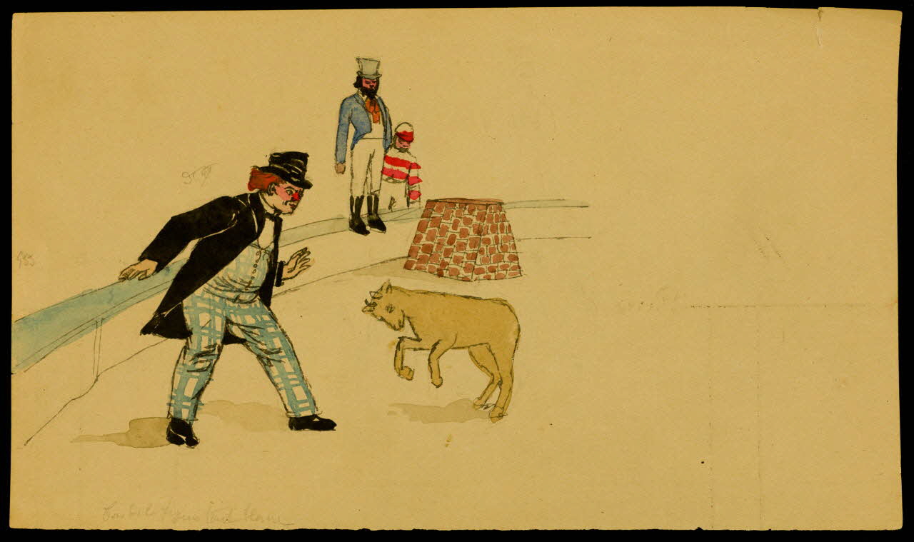 partie d'un ensemble de dessins Clown et chèvre 1968.102.3588 Photo Mucem