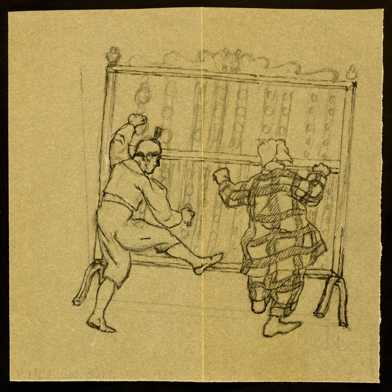 partie d'un ensemble de dessins Clowns 1968.102.3591.4 Photo Mucem