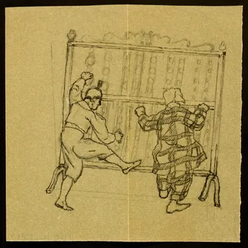 partie d'un ensemble de dessins Clowns 1968.102.3591.4  Photo Mucem