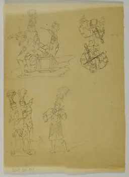 partie d'un ensemble de dessins Violonistes en costume 1968.102.3602 Photo Mucem