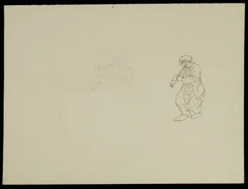 partie d'un ensemble de dessins Trapézistes et musicien 1968.102.3610 Photo Mucem