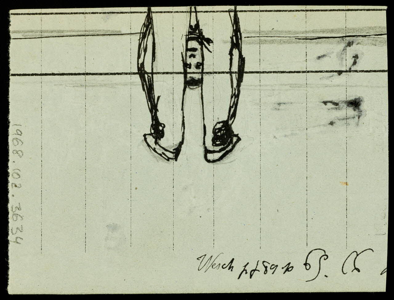 partie d'un ensemble de dessins Artiste de cirque 1968.102.3634 Photo Mucem