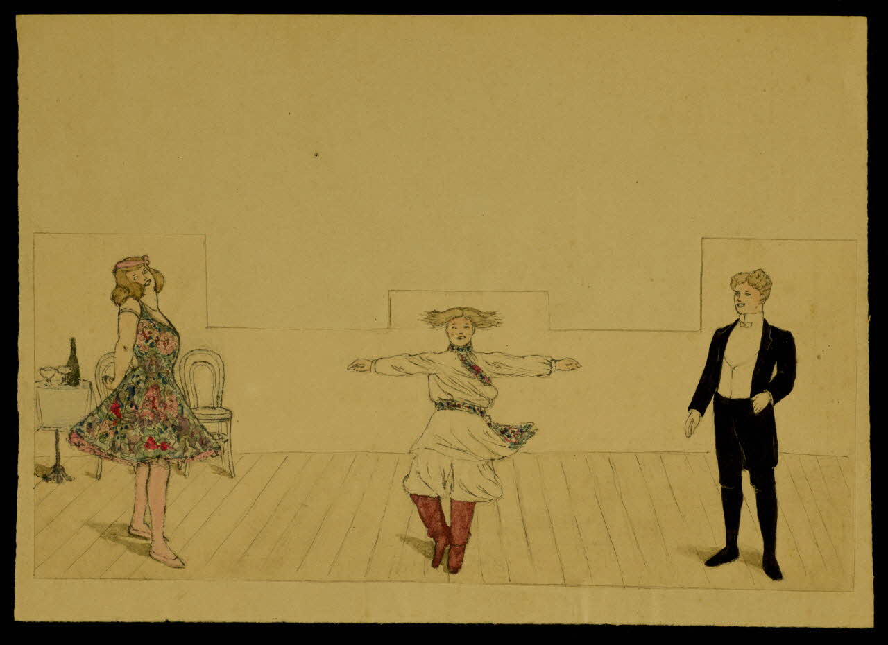 partie d'un ensemble de dessins Fillette dansant 1968.102.3635 Photo Mucem