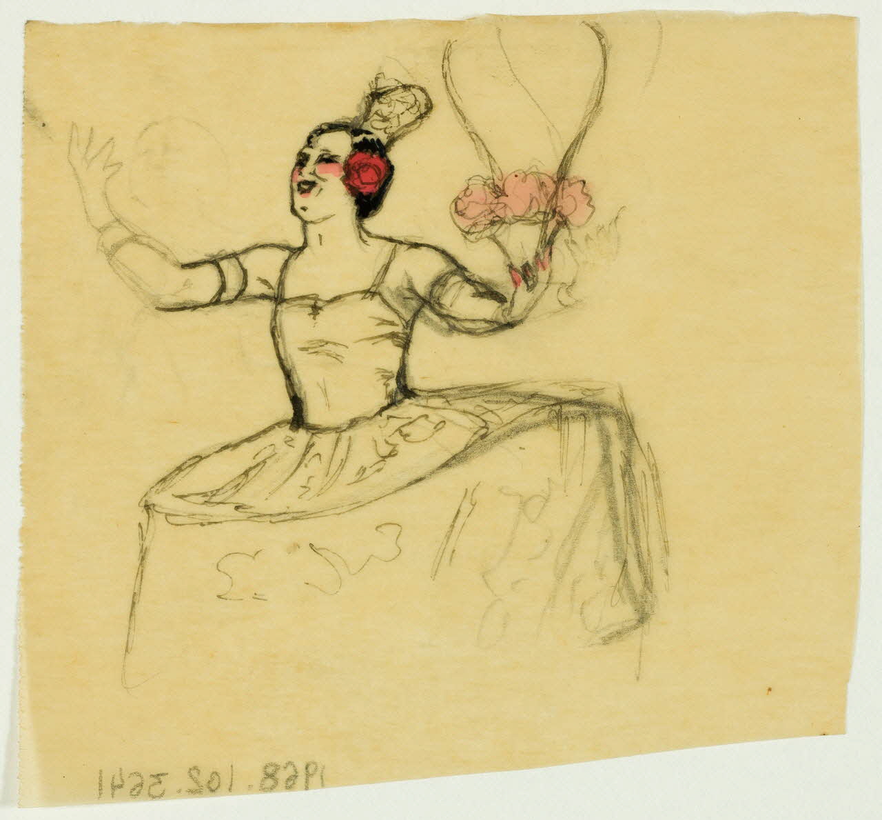 partie d'un ensemble de dessins Artiste du cirque 1968.102.3641 Photo Mucem