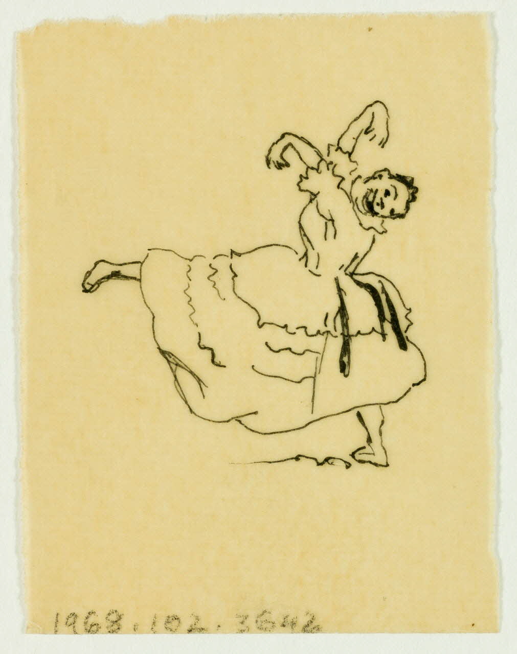 partie d'un ensemble de dessins Artiste du cirque 1968.102.3642 Photo Mucem