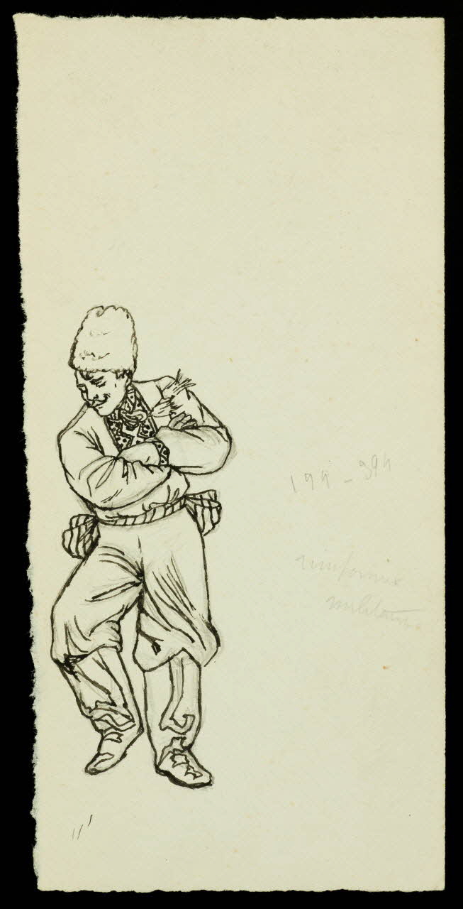 partie d'un ensemble de dessins Artiste du cirque 1968.102.3643 Photo Mucem