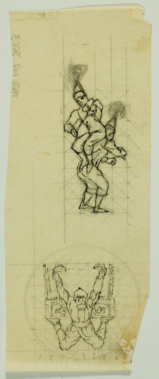 partie d'un ensemble de dessins Clowns musiciens 1968.102.3663 Photo Mucem
