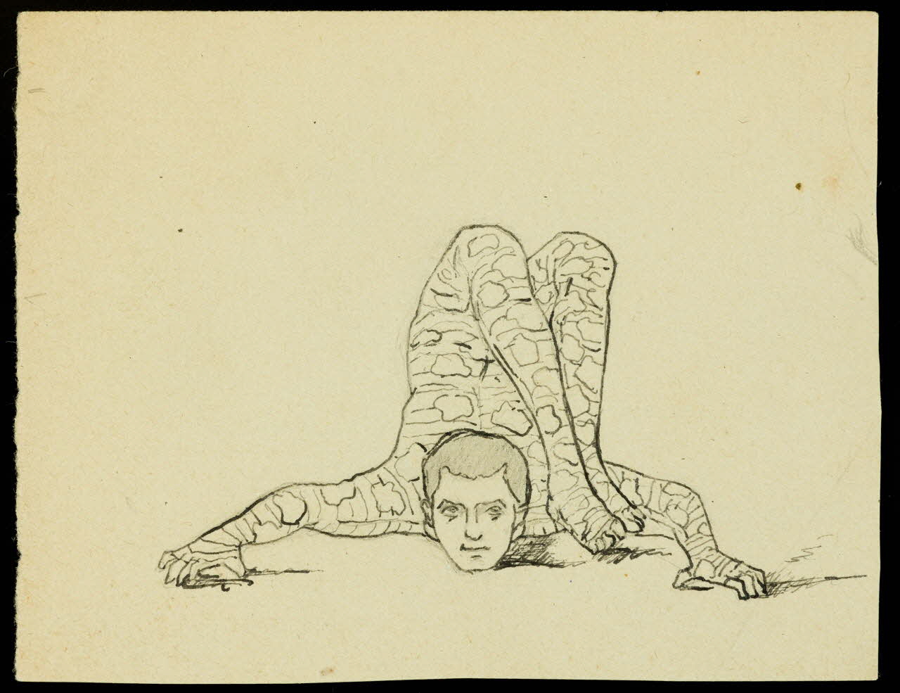 partie d'un ensemble de dessins Contorsionniste 1968.102.3668 Photo Mucem