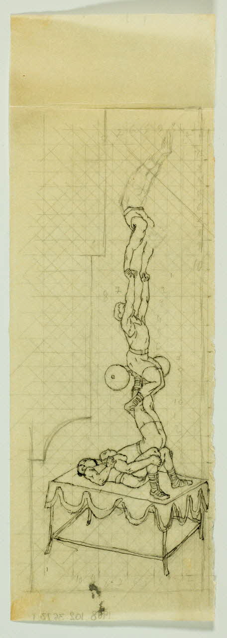 partie d'un ensemble de dessins Numéro d'acrobate 1968.102.3673.1 Photo Mucem