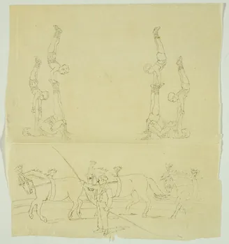 partie d'un ensemble de dessins Numéros de cirque 1968.102.3674 Photo Mucem