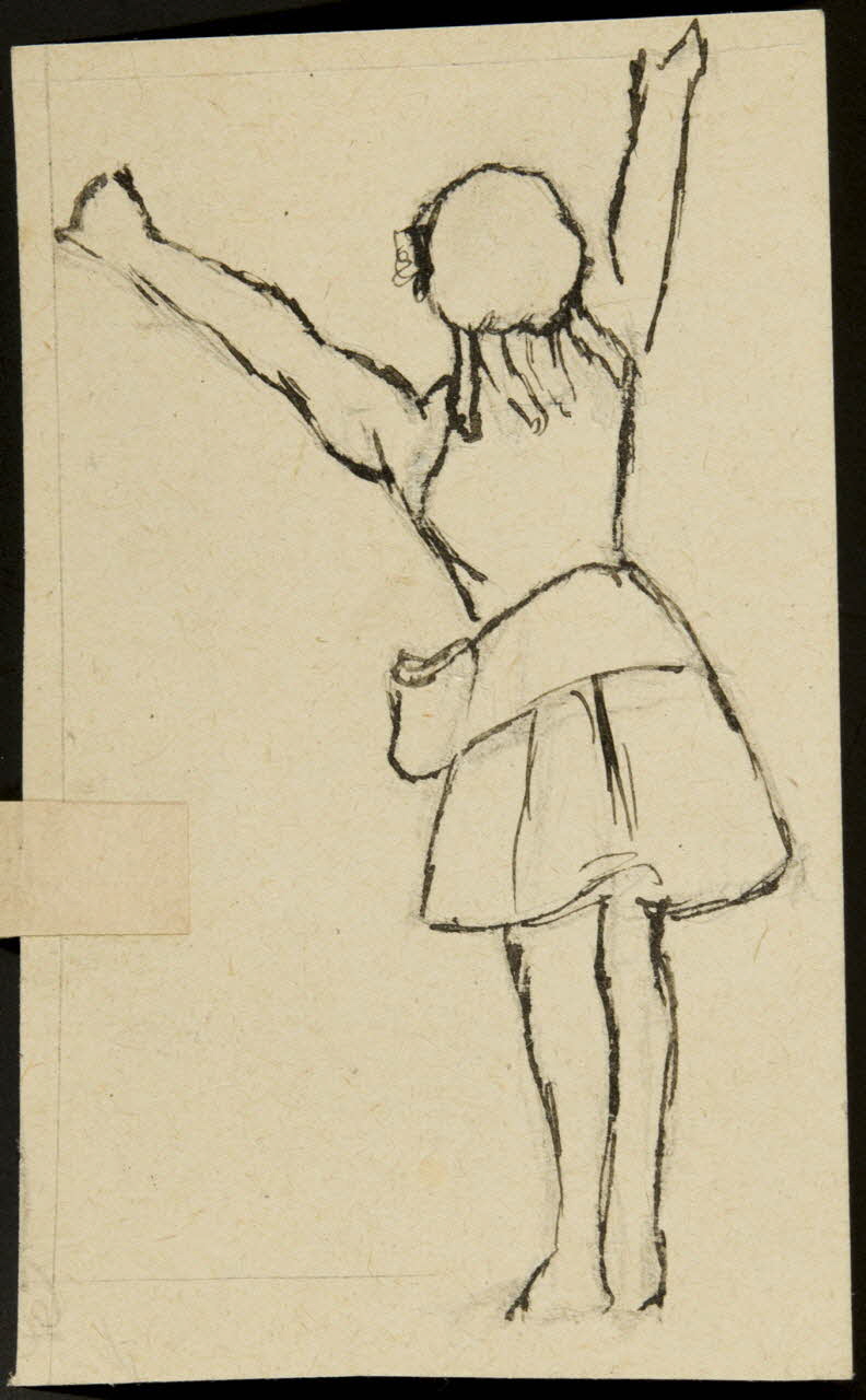 partie d'un ensemble de dessins Fillette de dos 1968.102.3675.1 Photo Mucem