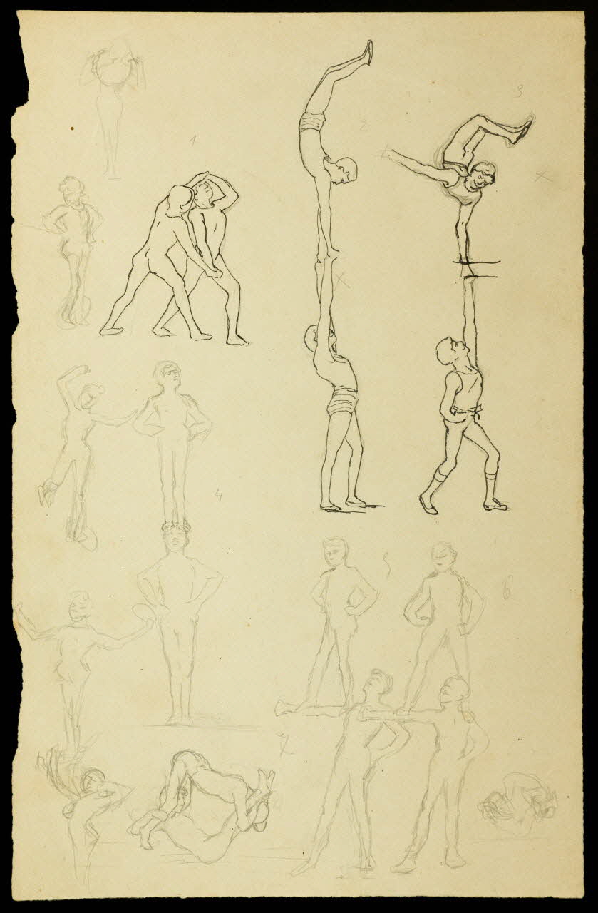 partie d'un ensemble de dessins Numéros d'acrobates 1968.102.3679 Photo Mucem