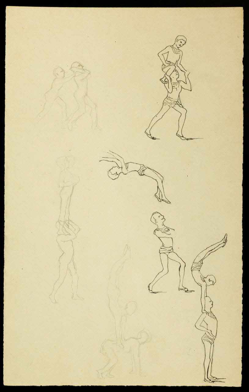partie d'un ensemble de dessins Numéros d'acrobates 1968.102.3680 Photo Mucem