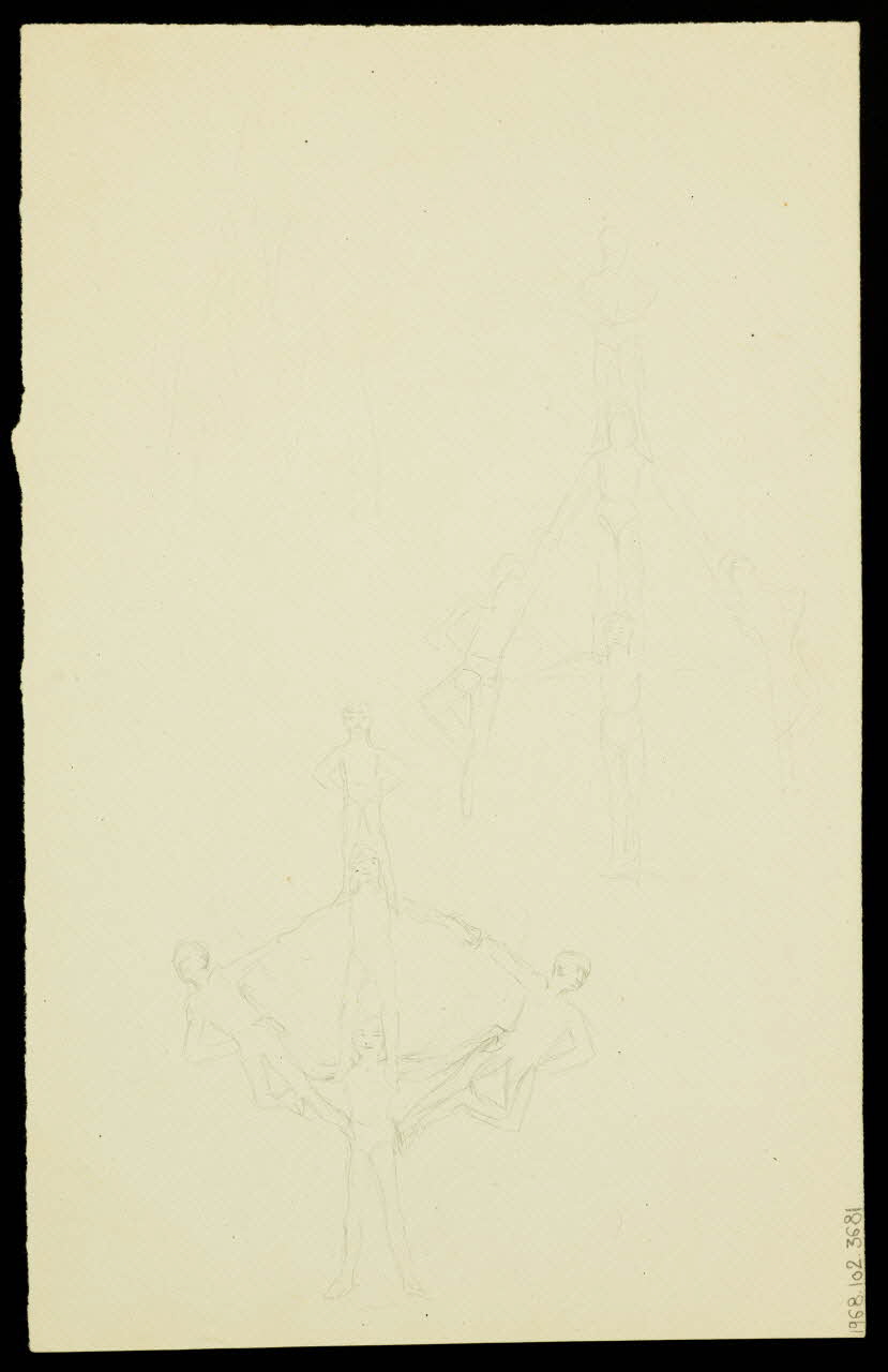 partie d'un ensemble de dessins Numéros d'acrobates 1968.102.3681 Photo Mucem