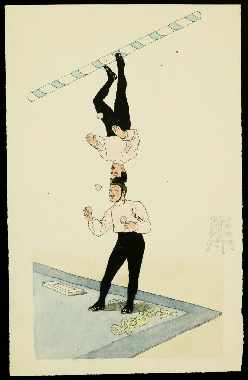 partie d'un ensemble de dessins Numéro d'acrobate 1968.102.3683.1 Photo Mucem