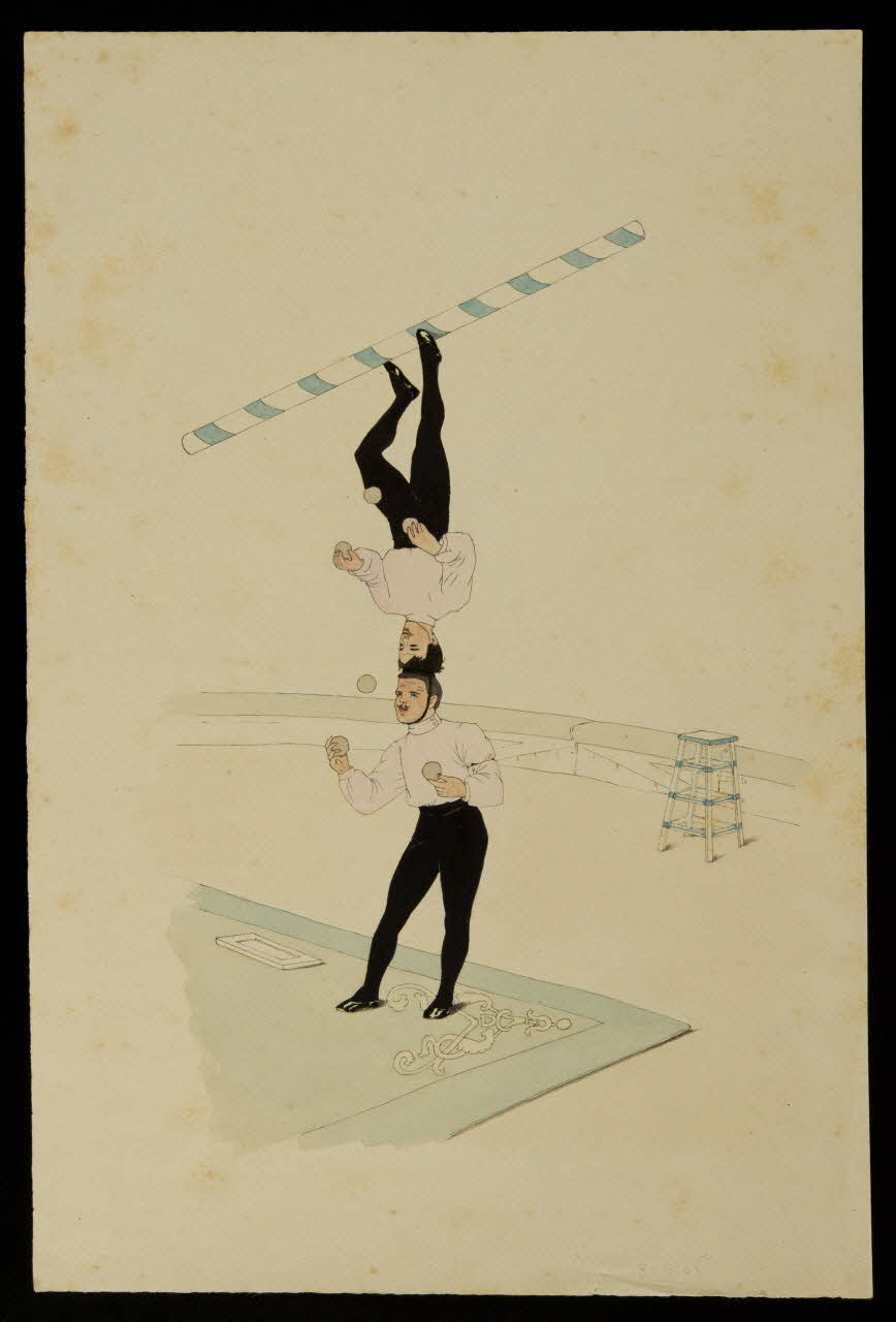 partie d'un ensemble de dessins Acrobates jongleurs 1968.102.3683.2 Photo Mucem