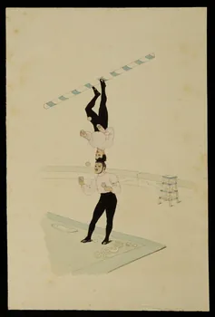 partie d'un ensemble de dessins Acrobates jongleurs 1968.102.3683.2  Photo Mucem